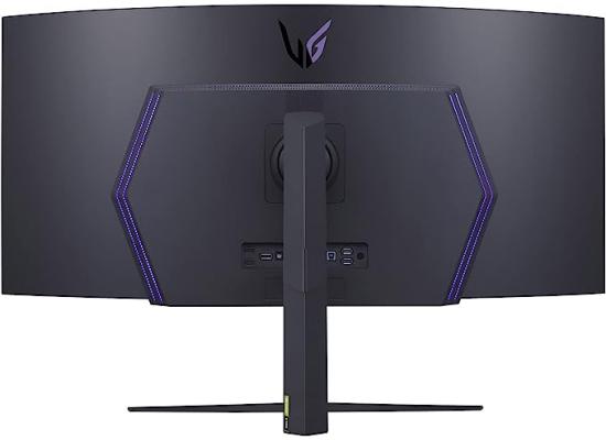 LG 45GR95QE-B Ultragear™ OLED Curved Gaming Monitor WQHD with 240Hz Refresh Rate 0.03ms Response Time